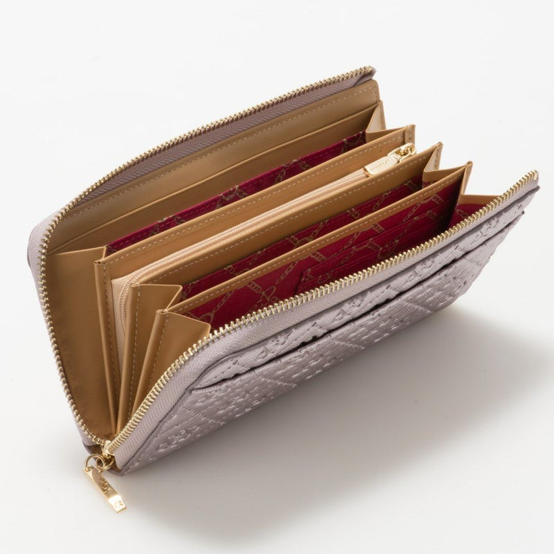 PINKY&DIANNE &ユニオン L字ファスナー長財布 ラベンダー