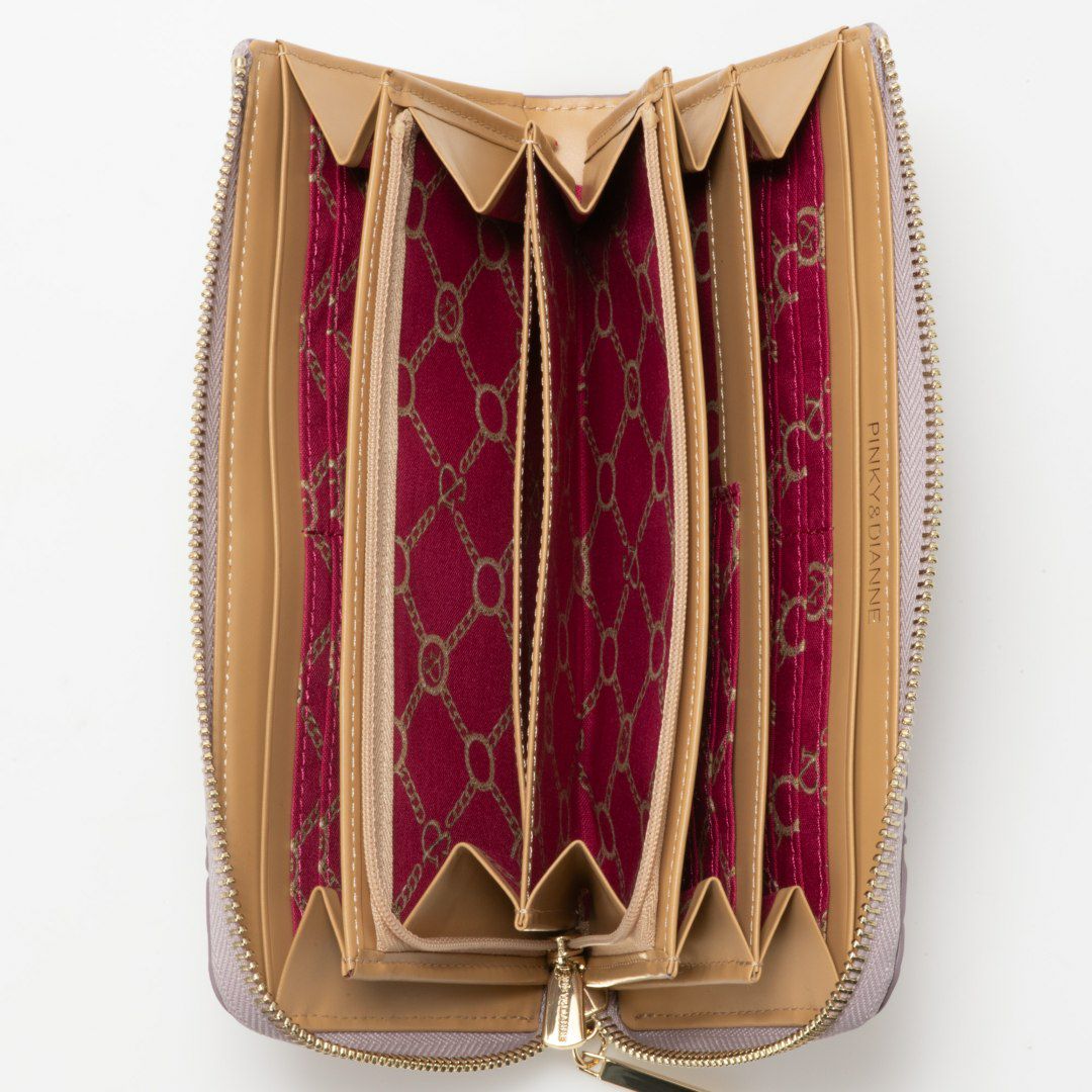 PINKY&DIANNE &ユニオン L字ファスナー長財布 ラベンダー