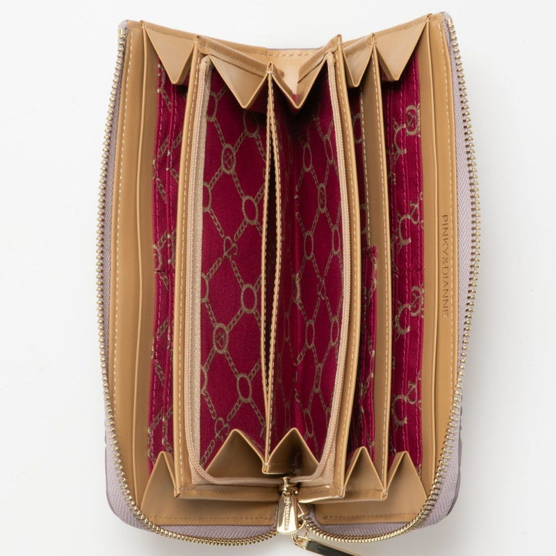 PINKY&DIANNE &ユニオン L字ファスナー長財布 ラベンダー