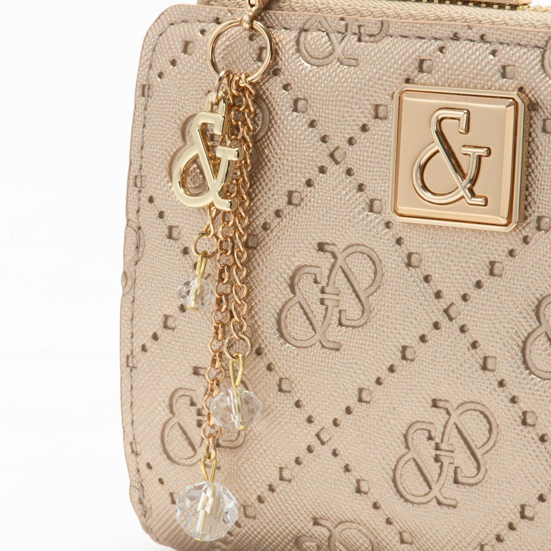 PINKY&DIANNE &ユニオン L字ファスナー折り財布 ゴールド