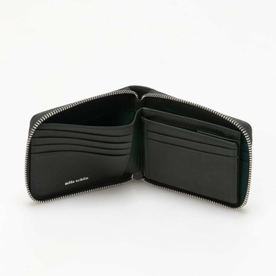 mila schon CALF LEATHER ラウンドファスナー折り財布 商品｜THE BAGMANIA