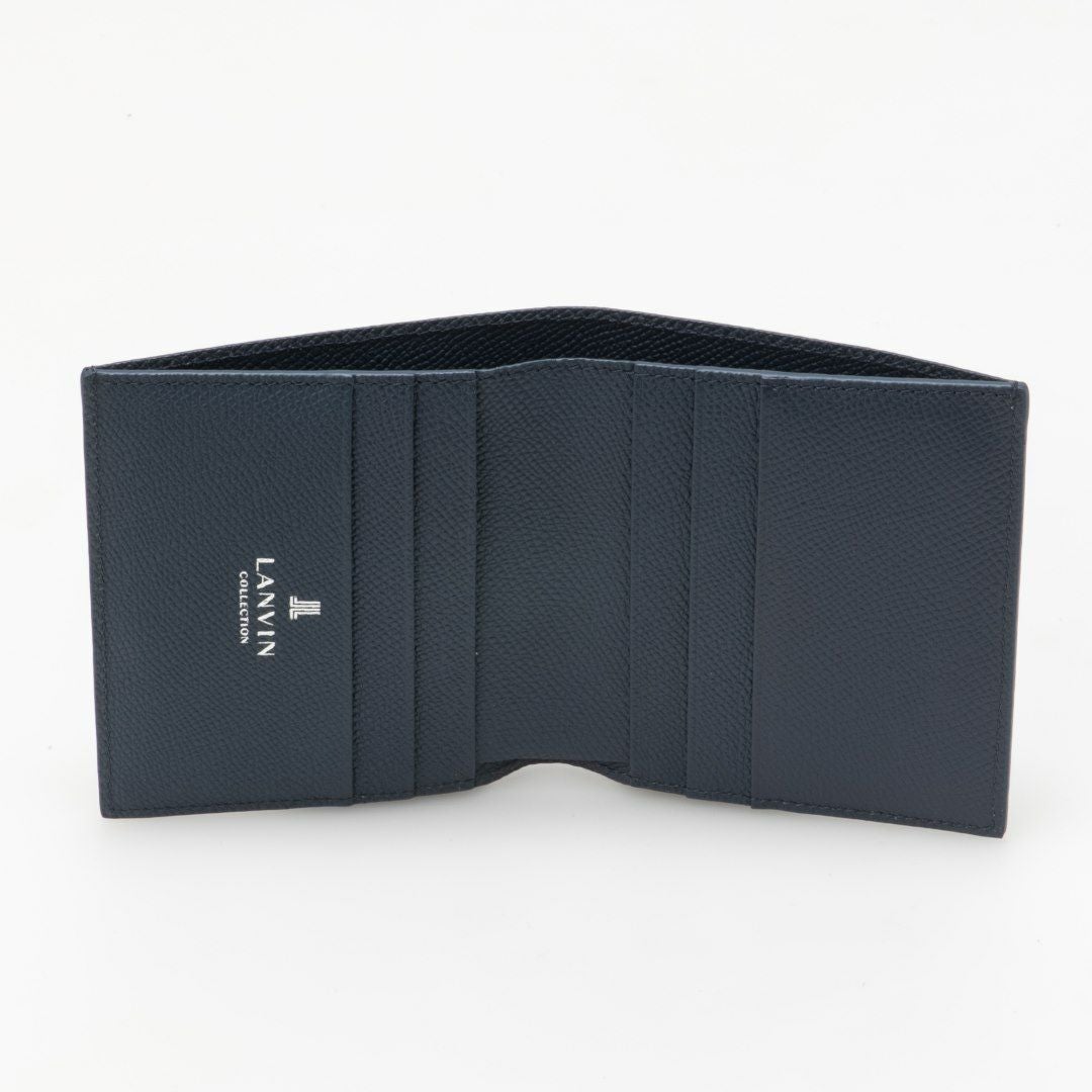 LANVIN COLLECTION THIN CONSTRUCTION 折り財布 ネイビー