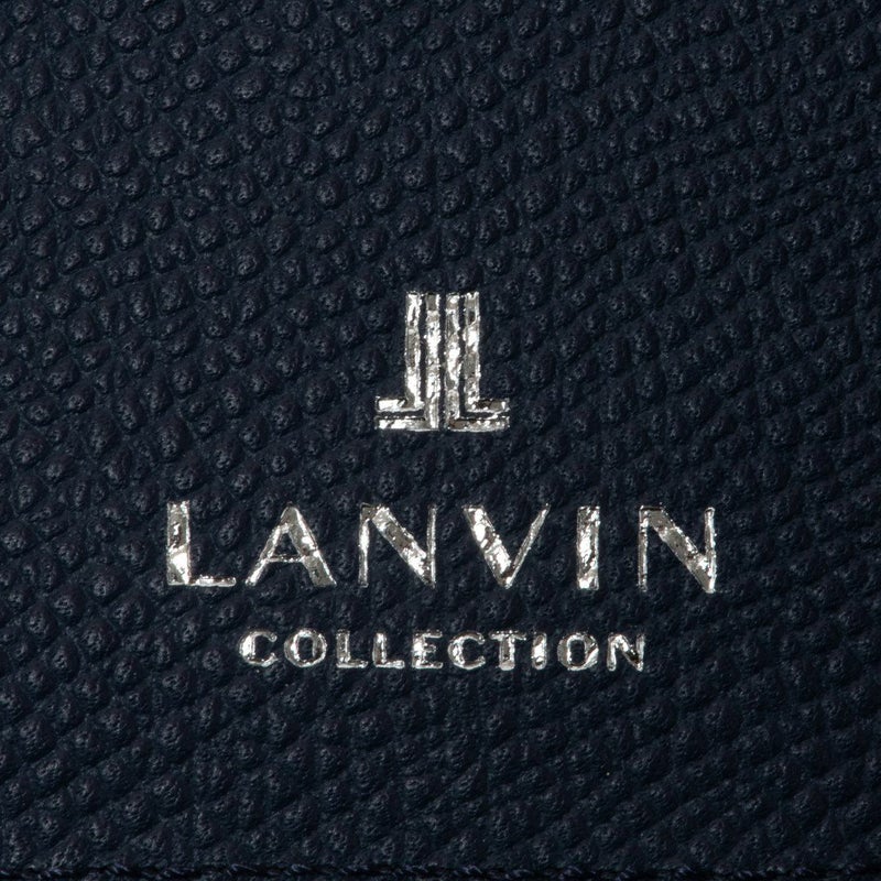 LANVIN COLLECTION THIN CONSTRUCTION 小銭入れ付き二つ折り財布 ネイビー