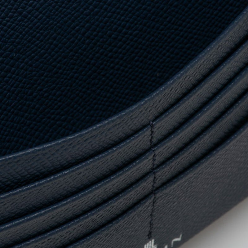 LANVIN COLLECTION THIN CONSTRUCTION かぶせ型長財布 ネイビー