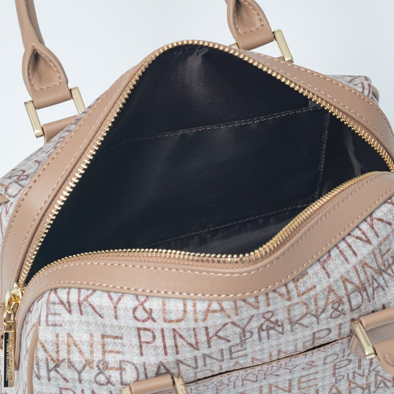 PINKY&DIANNEミックスツイード 2WAYボストン ベージュ