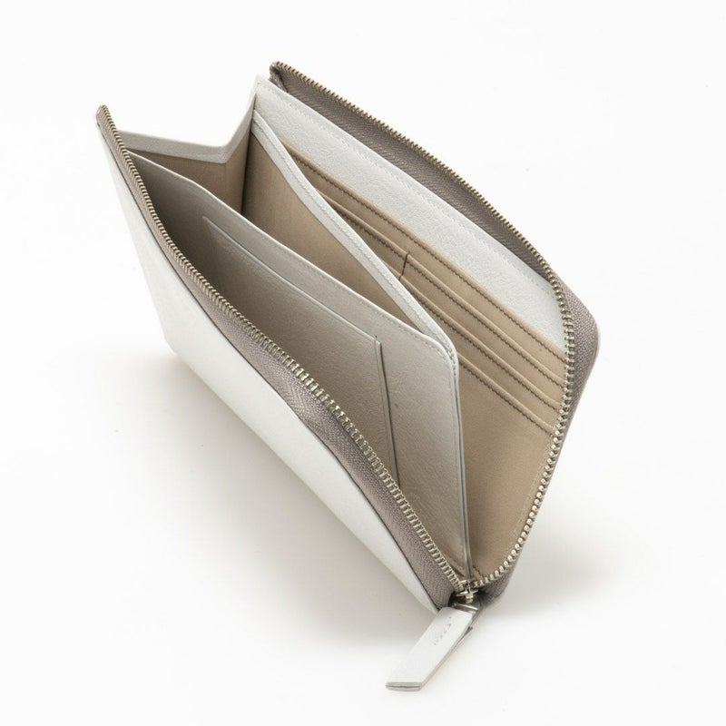 MARGARET HOWELL idea キール L字ファスナー長財布 オフホワイト