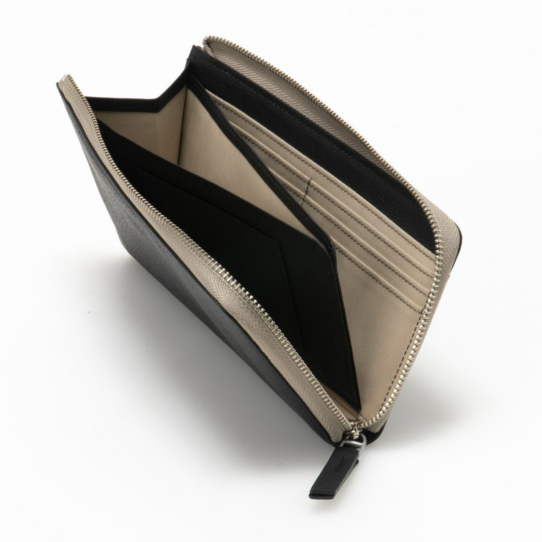 MARGARET HOWELL idea キール L字ファスナー長財布 ブラック