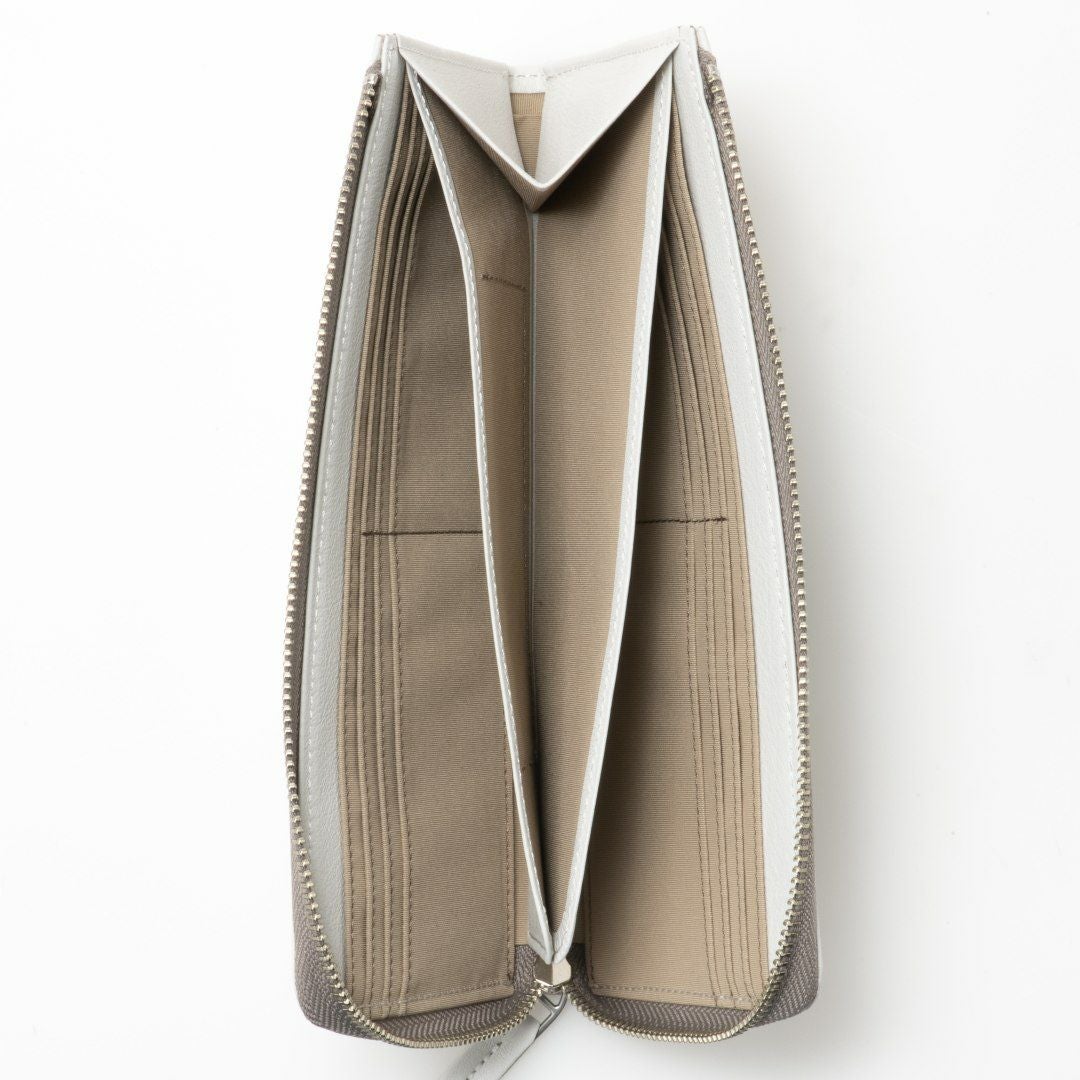 MARGARET HOWELL idea キール L字ファスナー長財布 オフホワイト