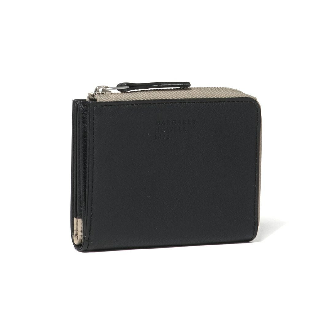 MARGARET HOWELL idea キール L字ファスナー折り財布 ブラック