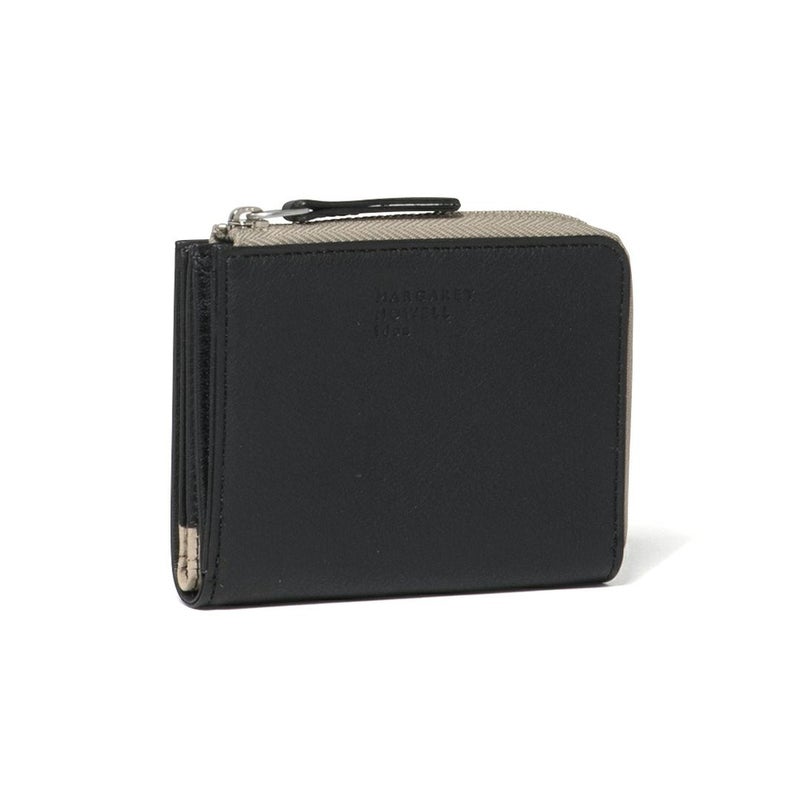 MARGARET HOWELL idea キール L字ファスナー折り財布 ブラック