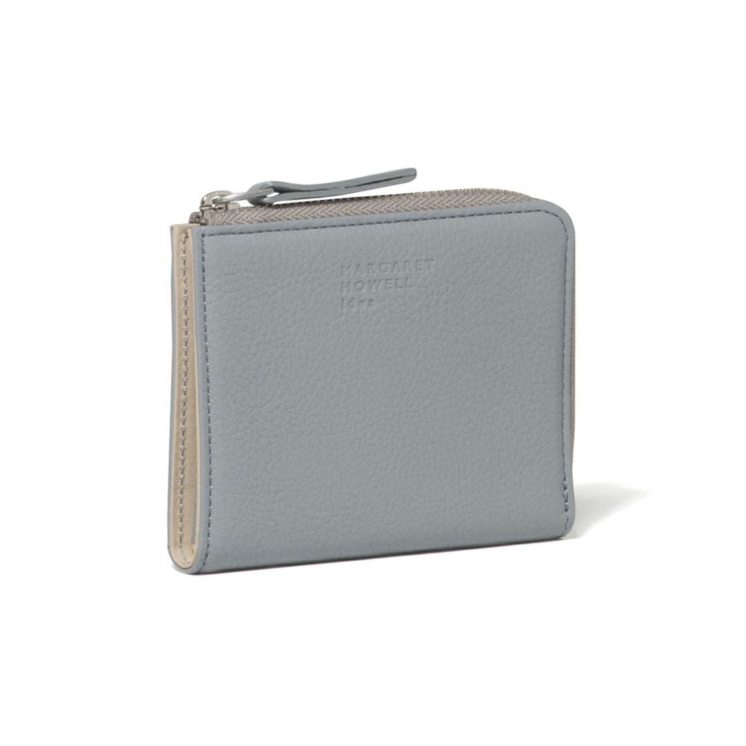 MARGARET HOWELL idea キール BOX折り財布 ブルーグレー