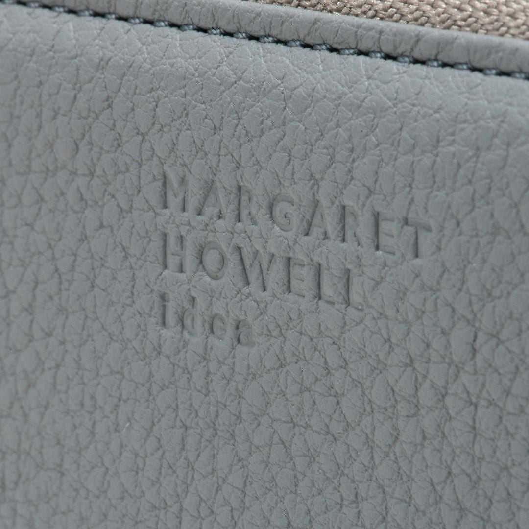 MARGARET HOWELL idea キール BOX折り財布 ブルーグレー