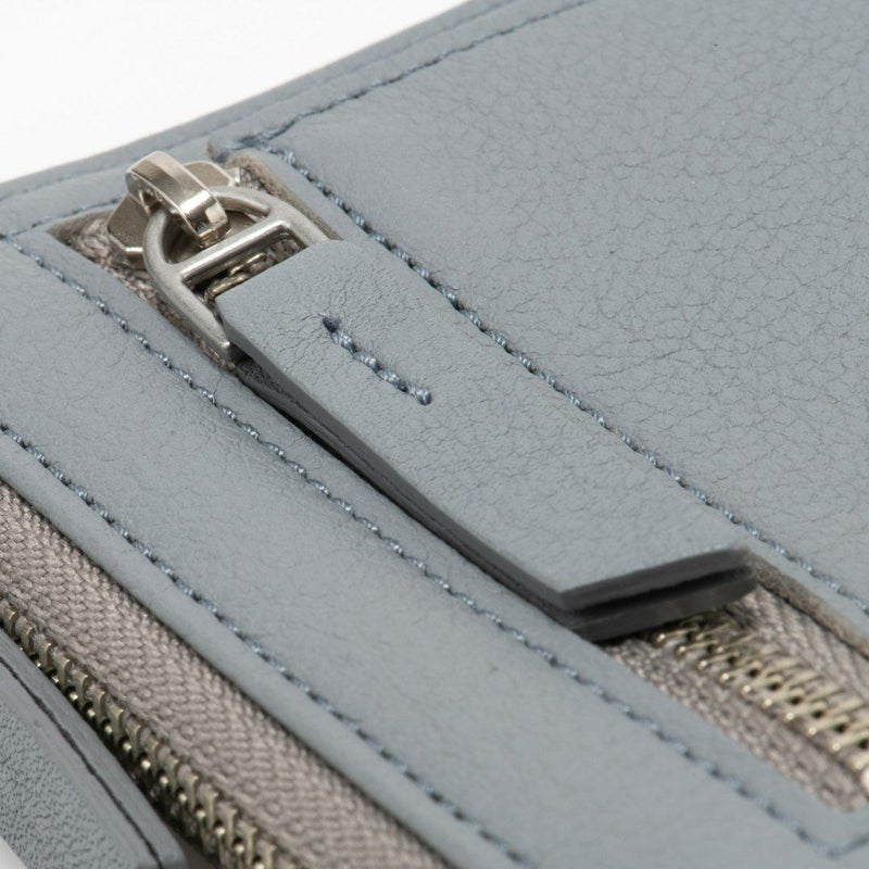 MARGARET HOWELL idea キール BOX折り財布 ブルーグレー