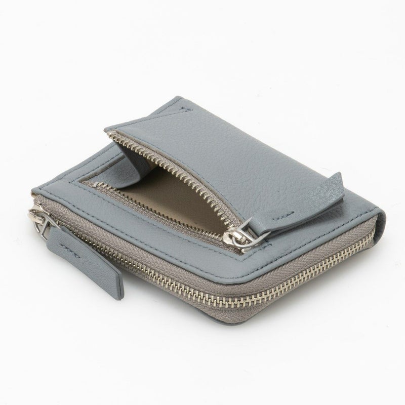MARGARET HOWELL idea キール BOX折り財布 ブルーグレー