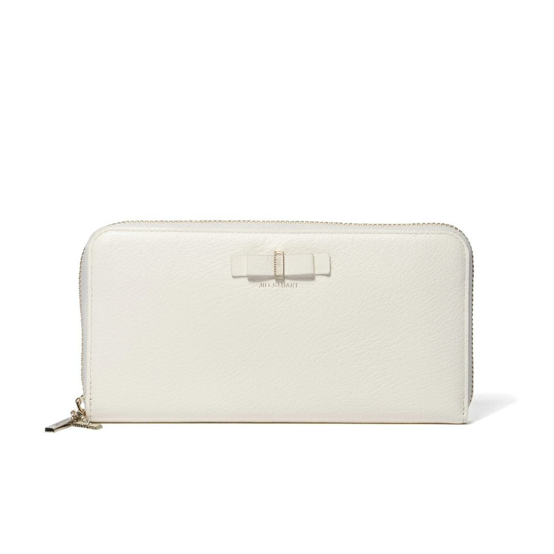 JILL STUART ミスティ ラウンドファスナー長財布 ホワイト