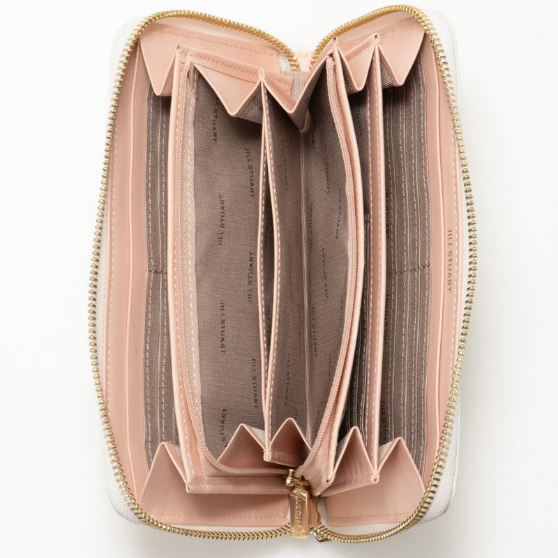 JILL STUART ミスティ ラウンドファスナー長財布 ホワイト
