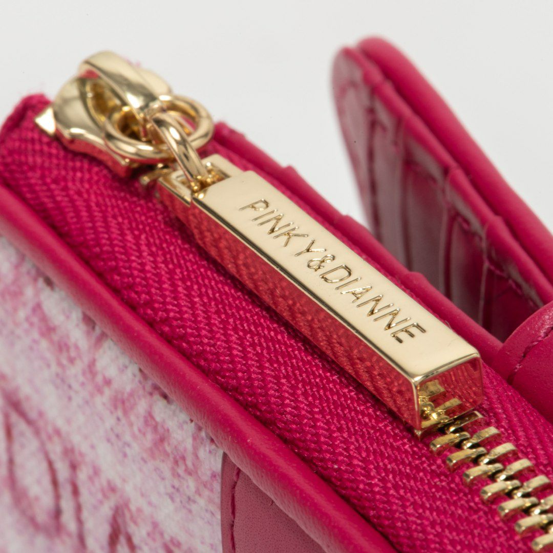 PINKY&DIANNE ミックスツイード L字ファスナー折り財布 商品｜THE BAGMANIA
