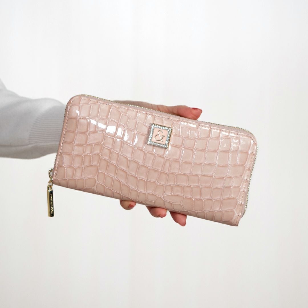 PINKY&DIANNE イタリアンクロコ ラウンドファスナー長財布