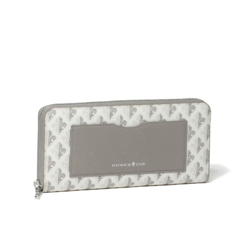 PATRICK COXカラフルメゾン ラウンドファスナー長財布 ホワイト