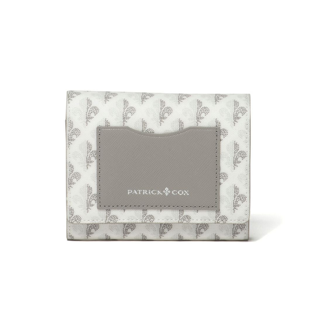 PATRICK COXカラフルメゾン L字ファスナー折り財布 ホワイト