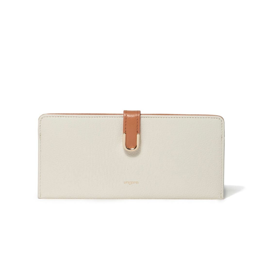 U by ungaroシルヴィー 薄型長財布 アイボリー