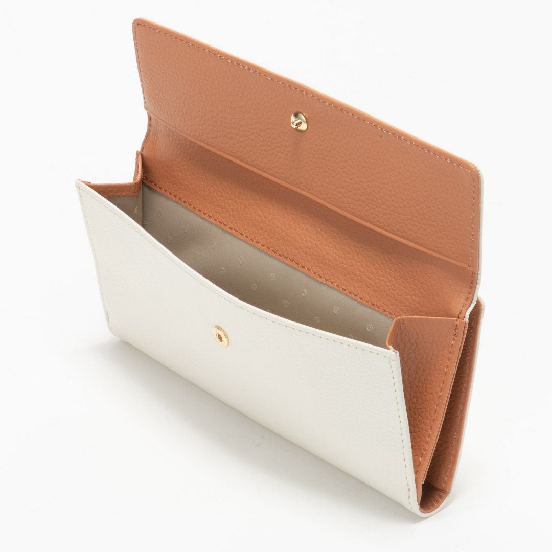 U by ungaroシルヴィー 外ポケット二つ折り長財布 アイボリー