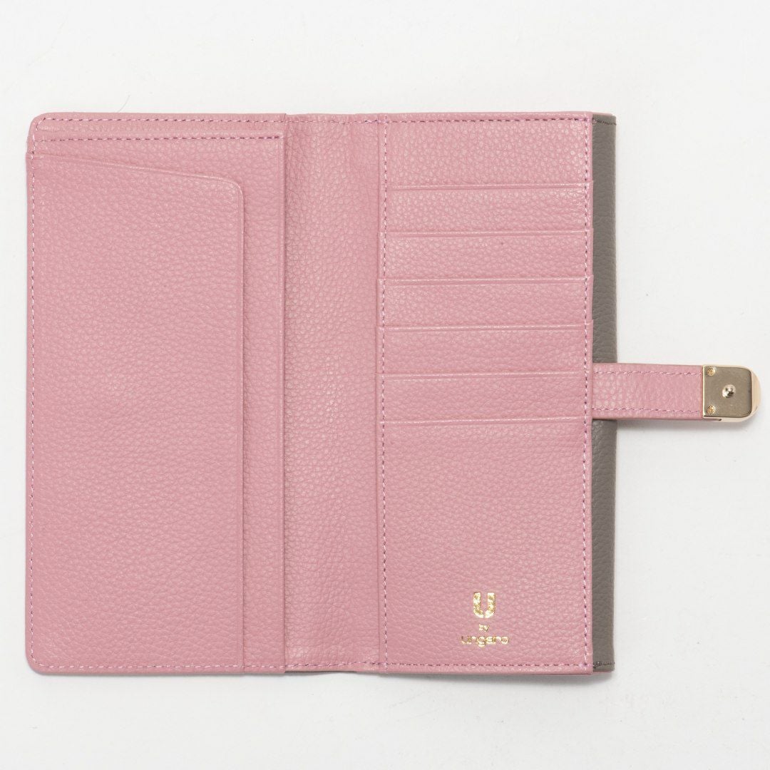 U by ungaroシルヴィー 外ポケット二つ折り長財布 グレー