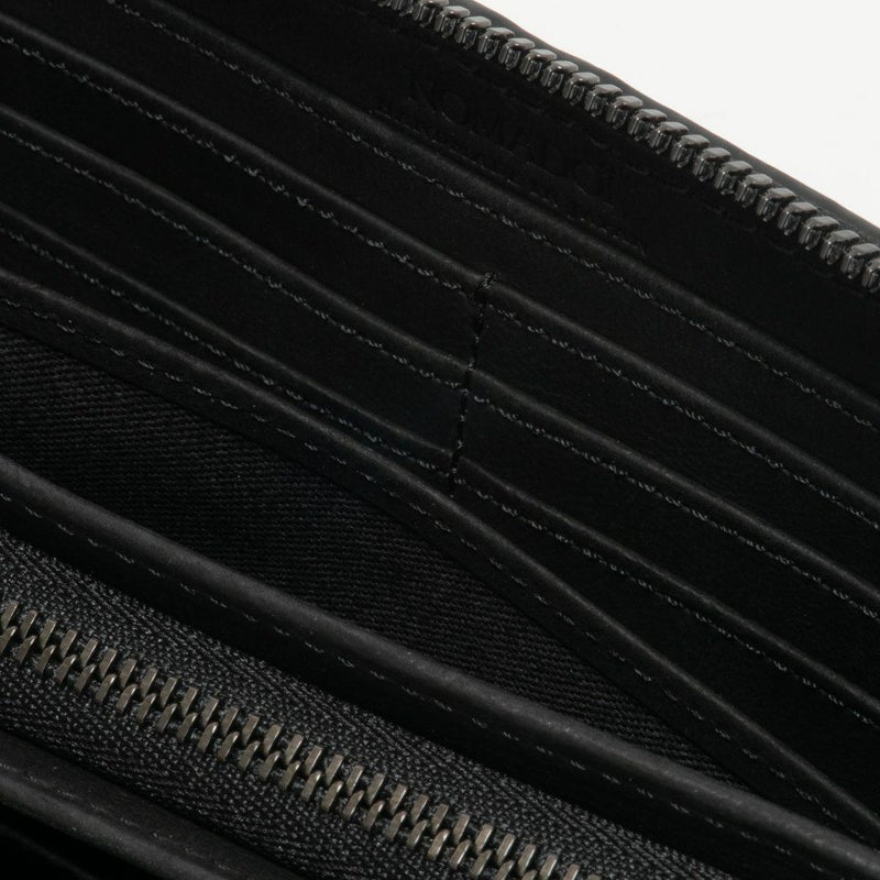 NOMADOI ガルーシャメッシュ ラウンドファスナー長財布 ブラック