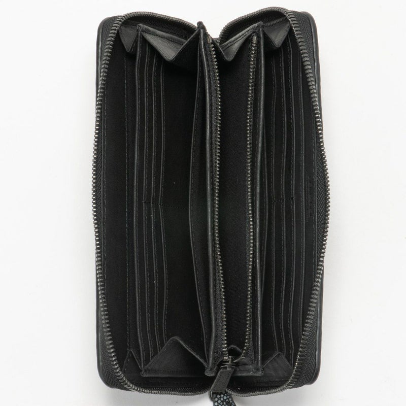 NOMADOI ガルーシャメッシュ ラウンドファスナー長財布 ブラック