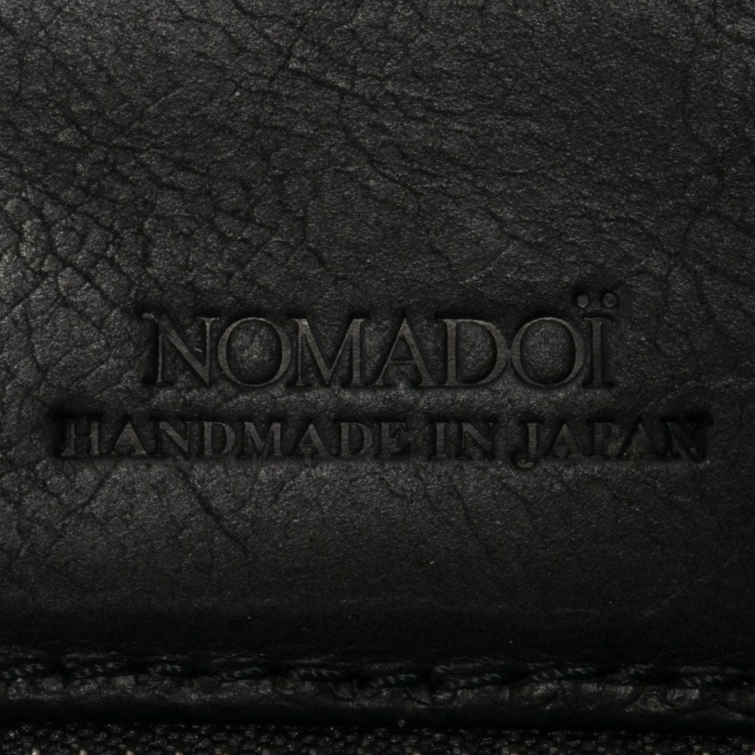 NOMADOI ガルーシャメッシュ ラウンドファスナー折り財布 ブラック