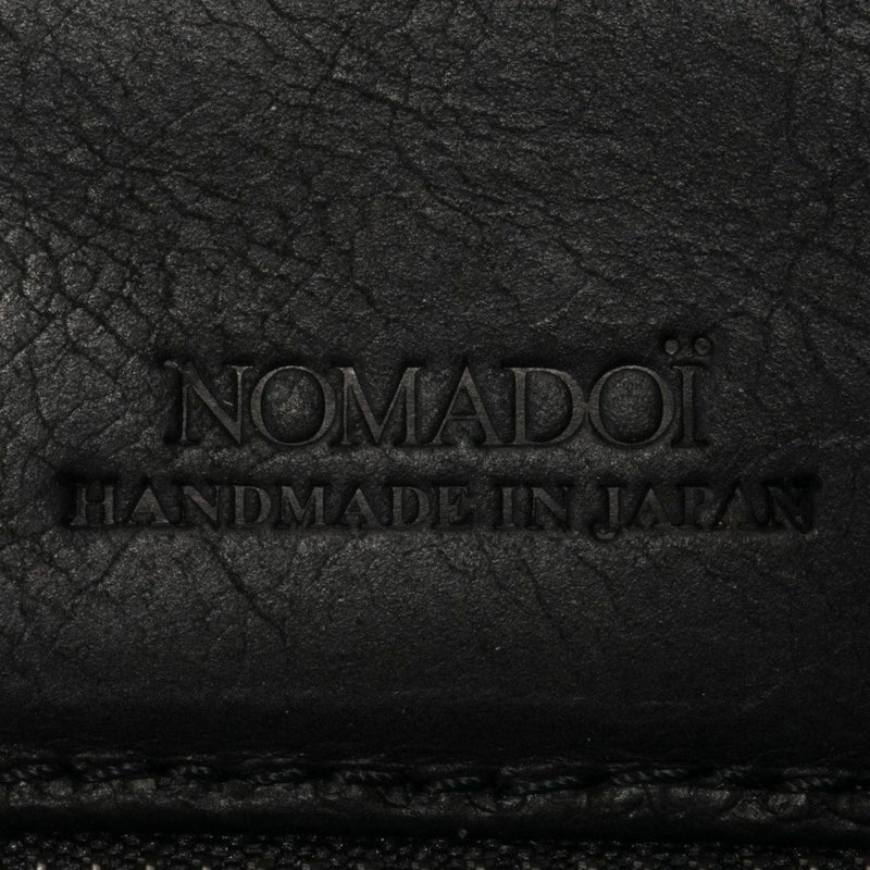 NOMADOI ガルーシャメッシュ ラウンドファスナー折り財布 ブラック