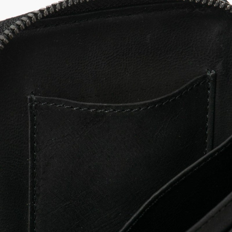 NOMADOI ガルーシャメッシュ ラウンドファスナー折り財布 ブラック