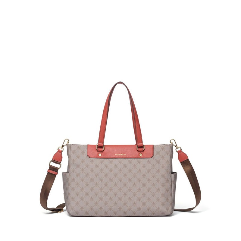 PATRICK COXリッチナイロン 2WAYトート ベージュ