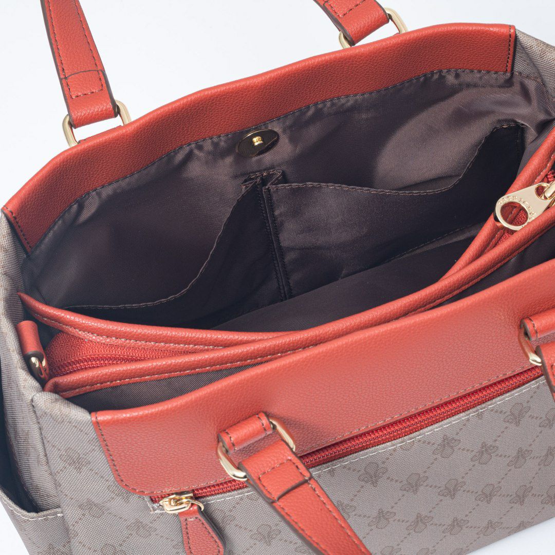 PATRICK COXリッチナイロン 2WAYハンド ベージュ