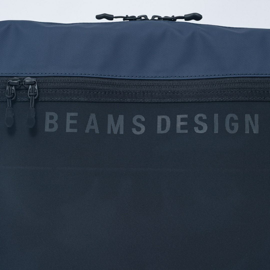 BEAMS DESIGN ELASTIC MESH ショルダーバッグ【BMMH0BSA】 ネイビー