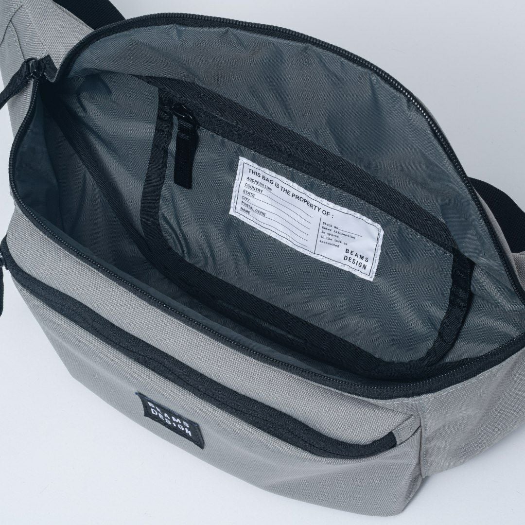BEAMS DESIGN Every One 横型ボディバッグ グレー