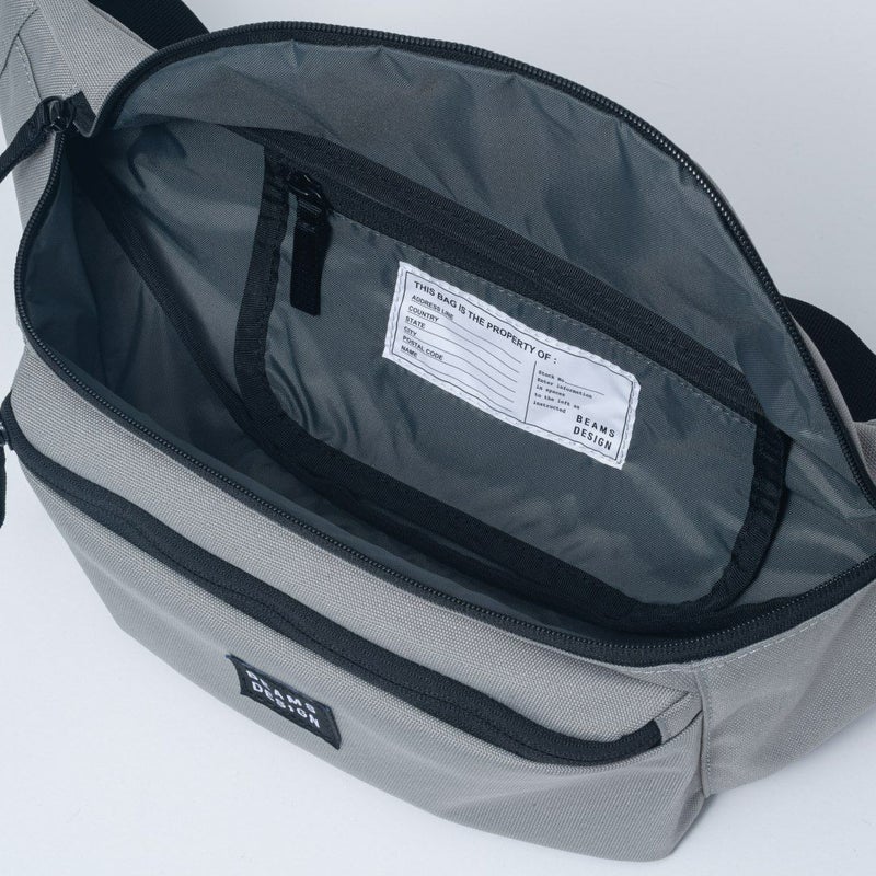 BEAMS DESIGN Every One 横型ボディバッグ グレー
