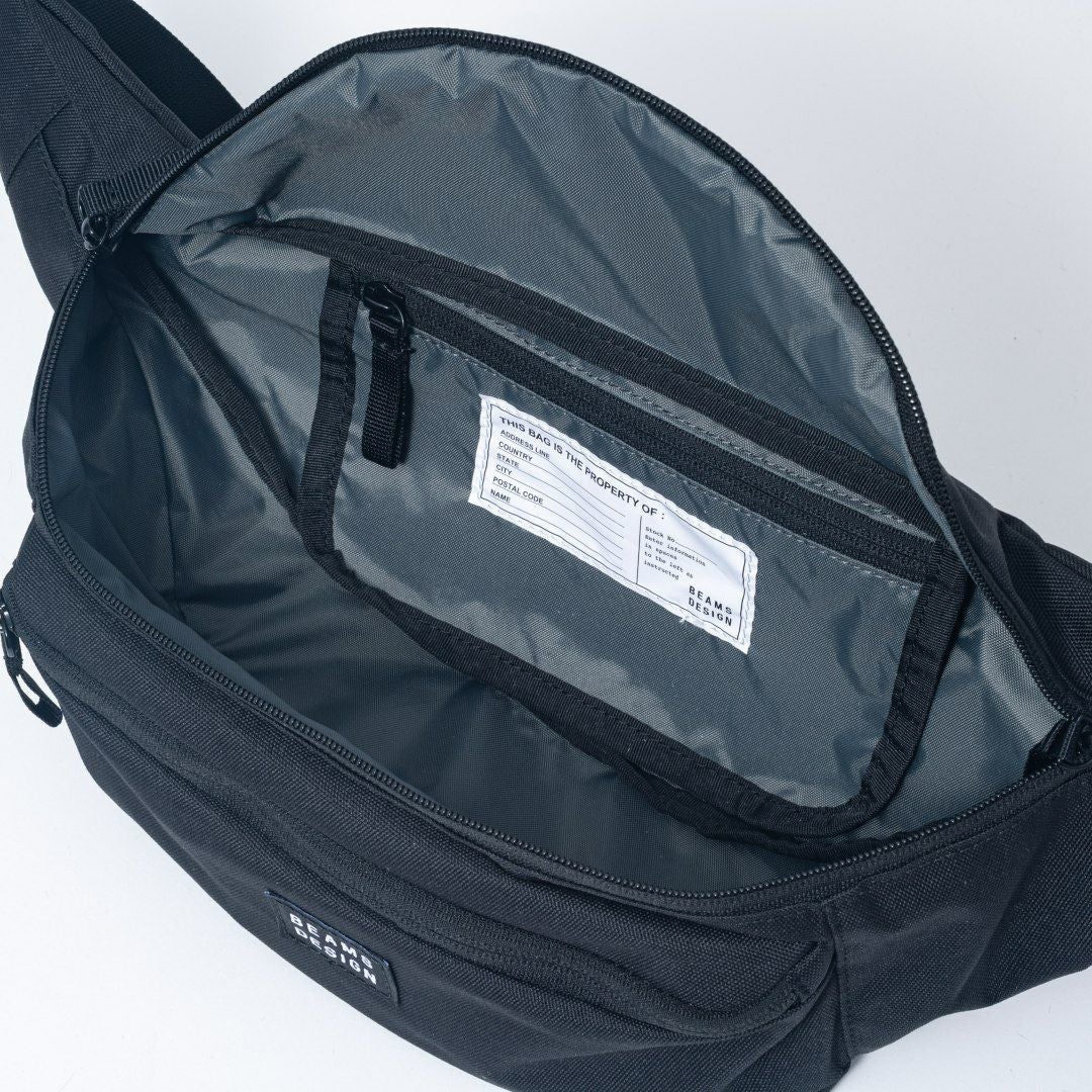 BEAMS DESIGN Every One 横型ボディバッグ ブラック