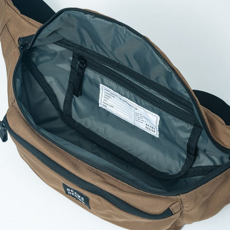 BEAMS DESIGN Every One 横型ボディバッグ ブラウン