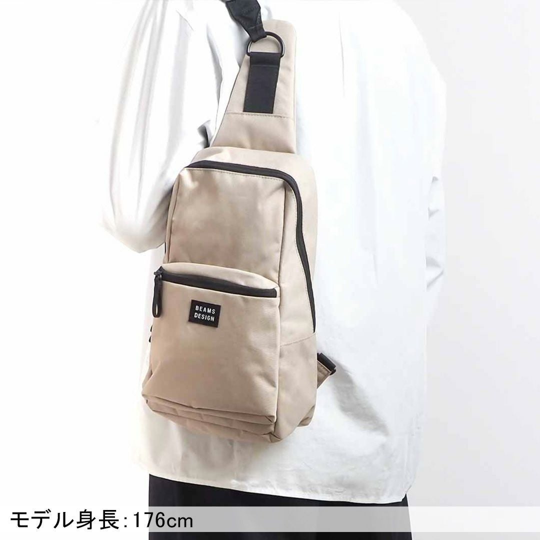 BEAMS DESIGN Every One 縦型ボディバッグ ベージュ