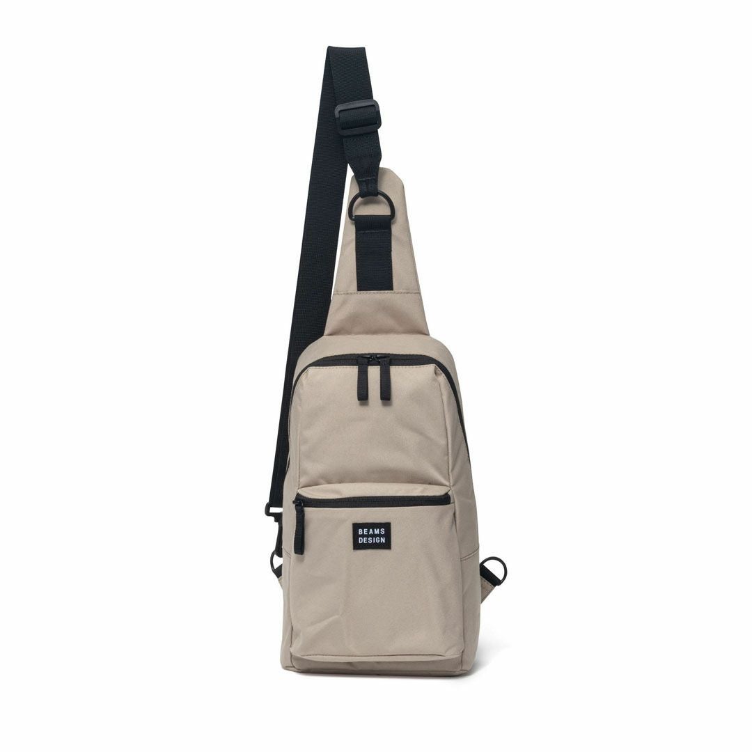 BEAMS DESIGN Every One 縦型ボディバッグ ベージュ