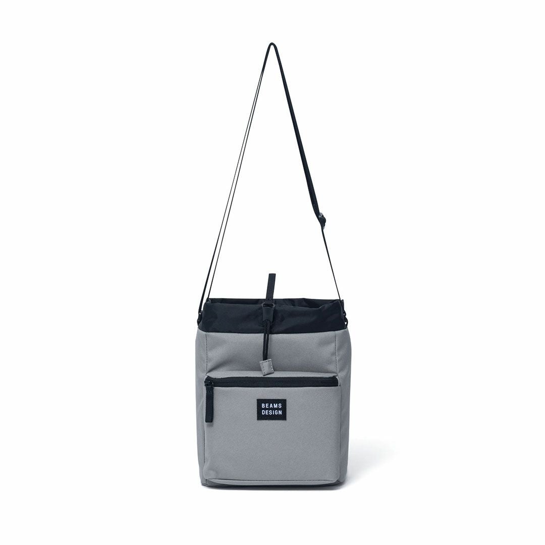 BEAMS DESIGN Every One 巾着型ショルダーバッグ グレー