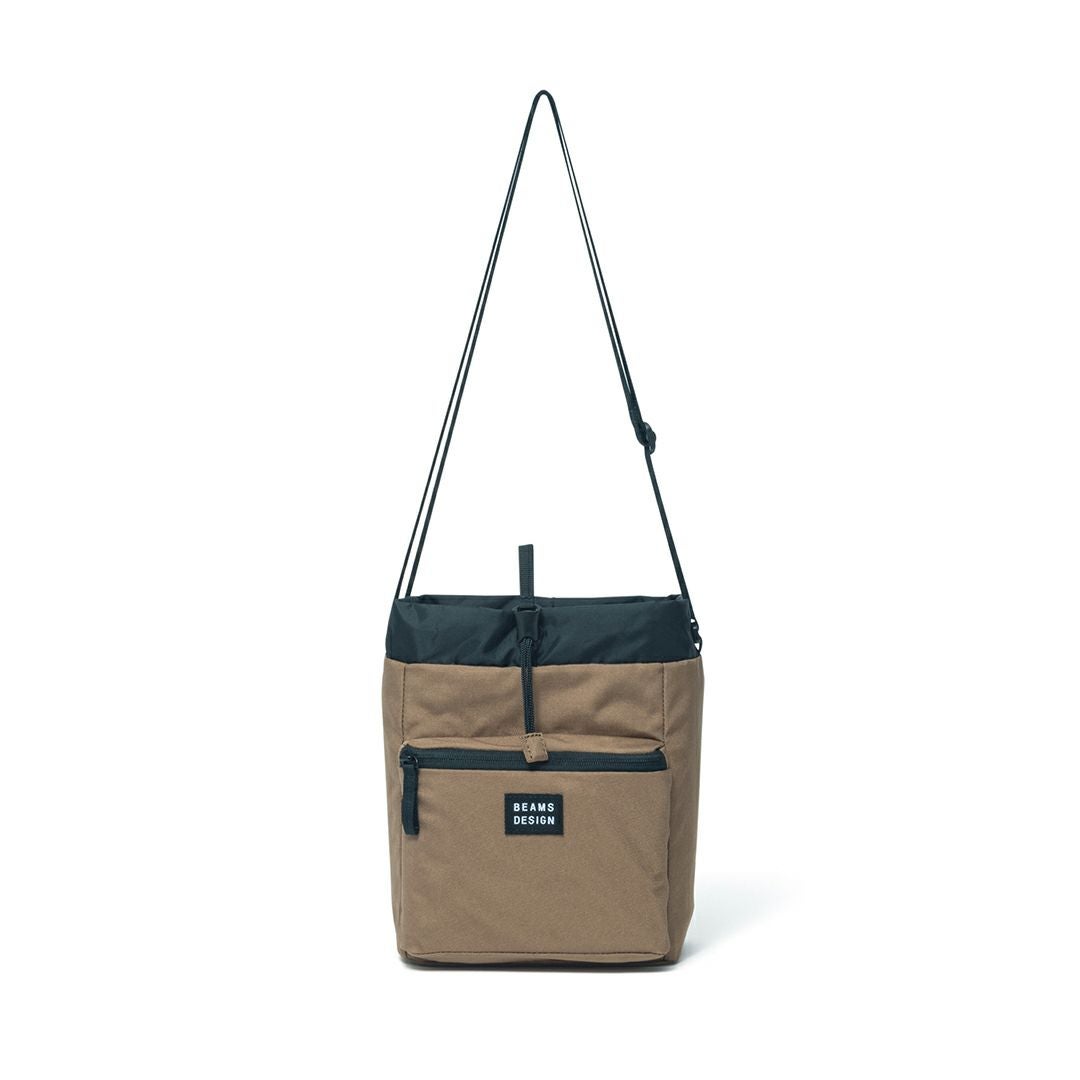 BEAMS DESIGN Every One 巾着型ショルダーバッグ ブラウン