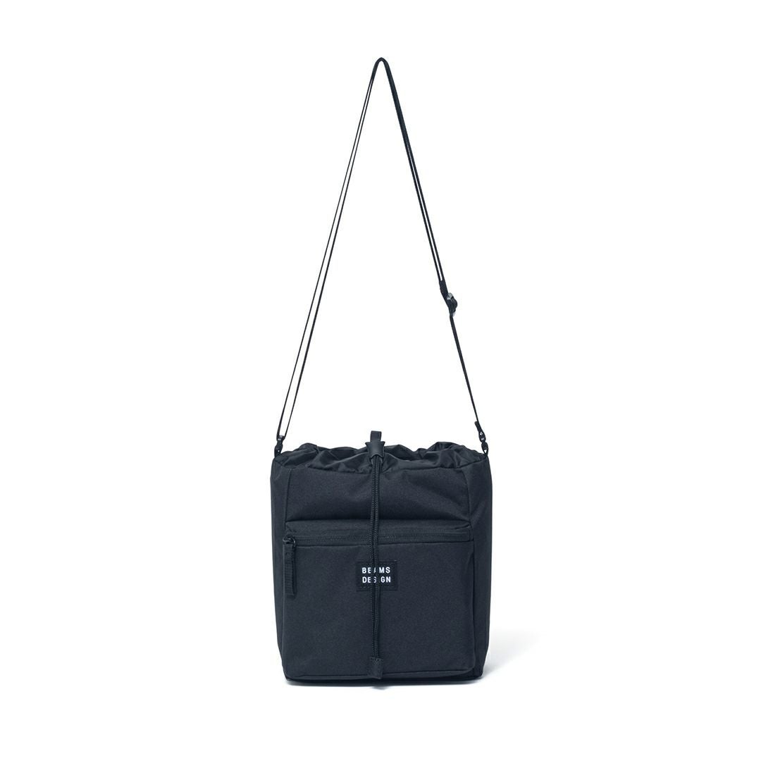 BEAMS DESIGN Every One 巾着型ショルダーバッグ ブラック