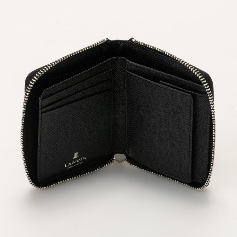  LANVIN COLLECTION RHEIN ラウンドファスナー折り財布 ネイビー
