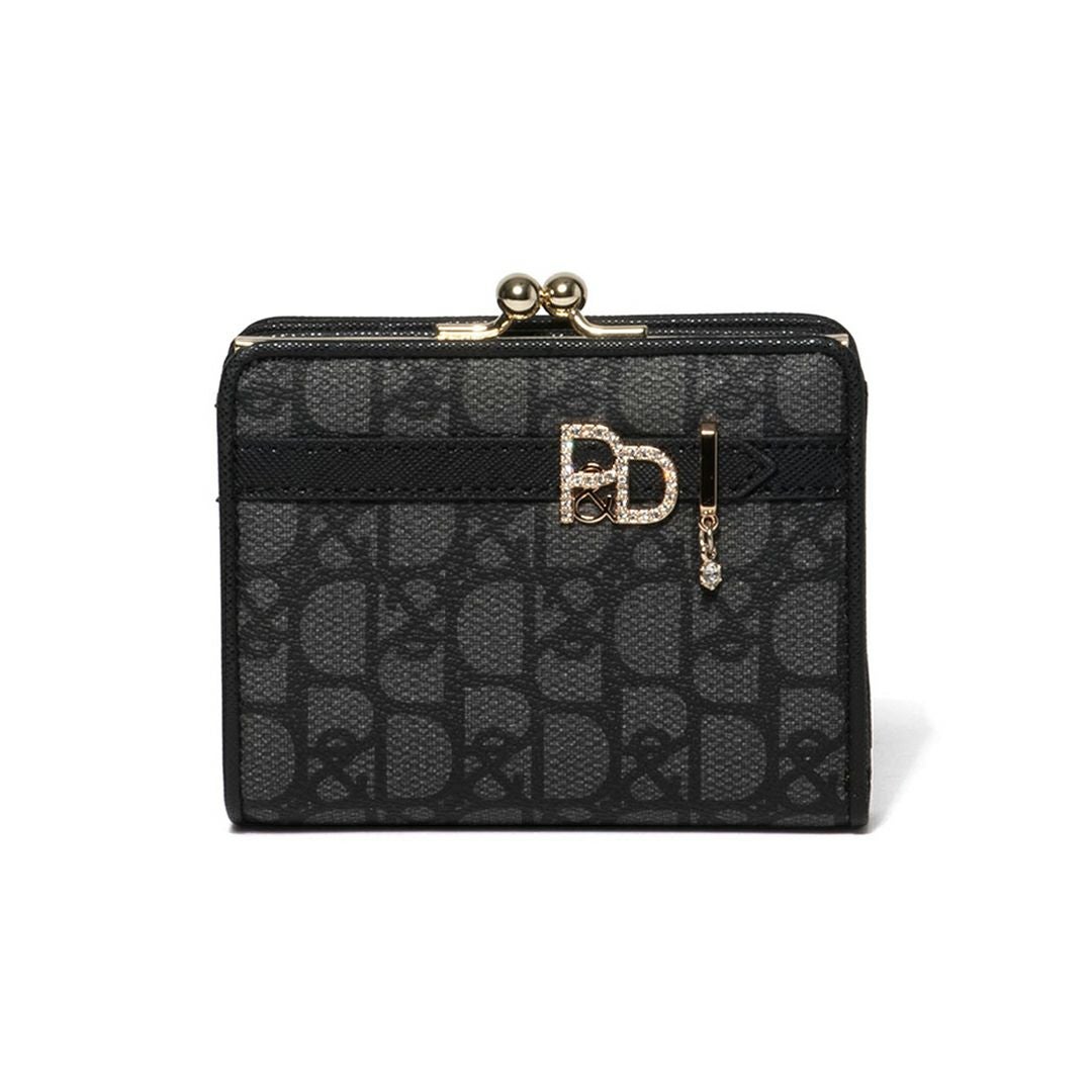 PINKY&DIANNEパドロック 口金折り財布 ブラック