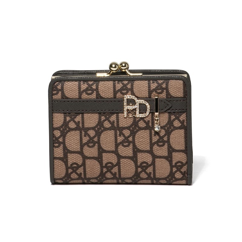 PINKY&DIANNEパドロック 口金折り財布 チョコ