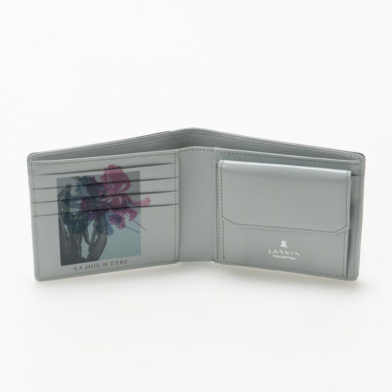 LANVIN COLLECTIONFLOWER PRINT 二つ折り財布 ブラック