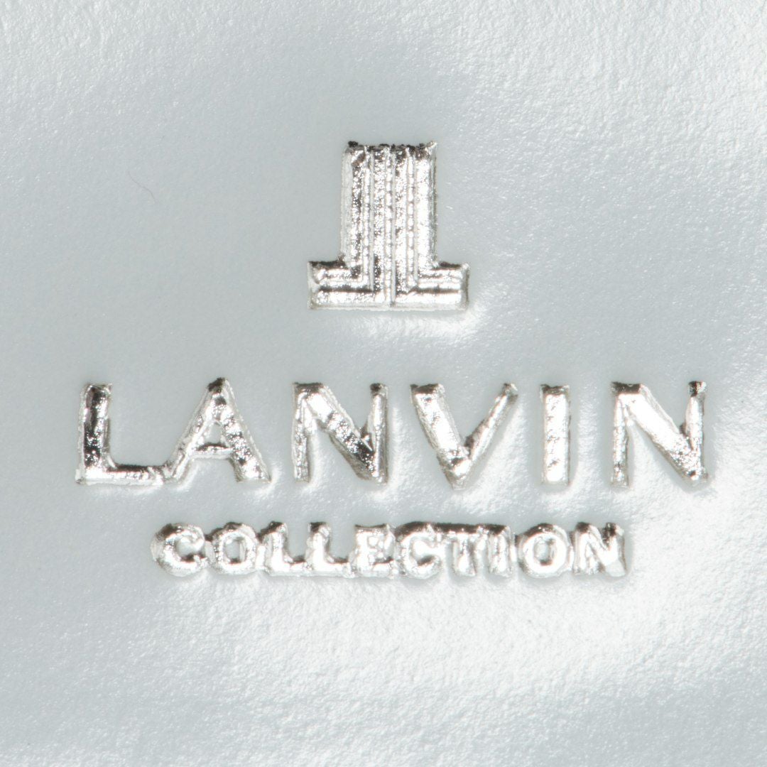 LANVIN COLLECTIONFLOWER PRINT 二つ折り財布 ブラック
