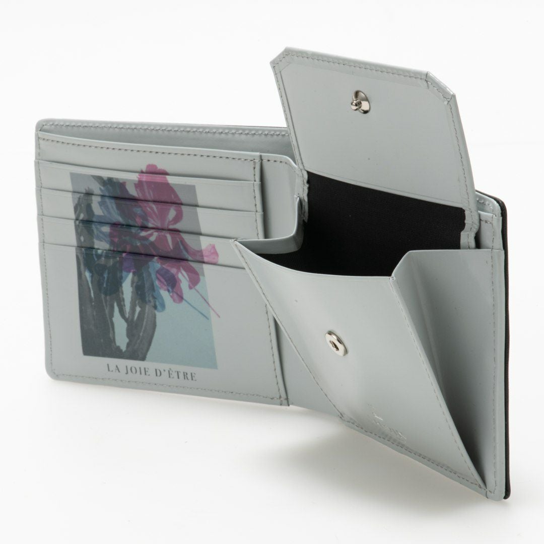 LANVIN COLLECTIONFLOWER PRINT 二つ折り財布 ブラック